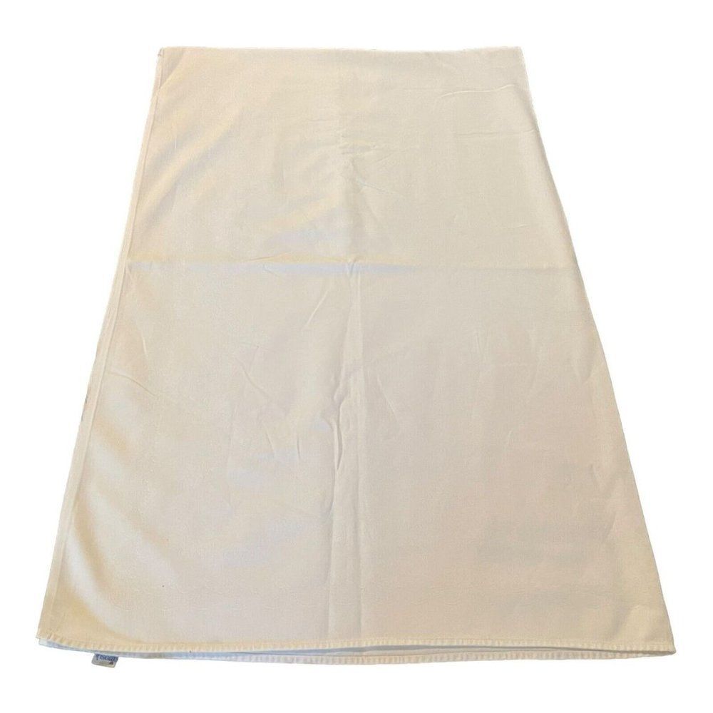 White Floral Jacquard Irisette Spring Vintage Flowers Rectangle Tablecloth 48x81